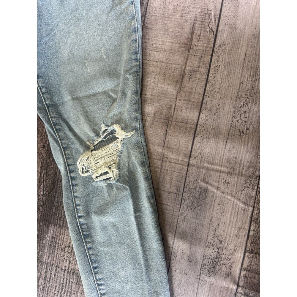 Old Navy High Rise OG Straight Ankle Jeans Distressed Size 4 Light Wash - Picture 2 of 12